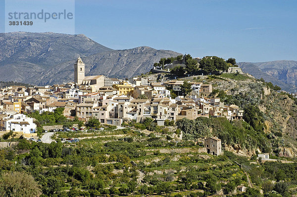 City view of Polop  Costa Blanca  Spain