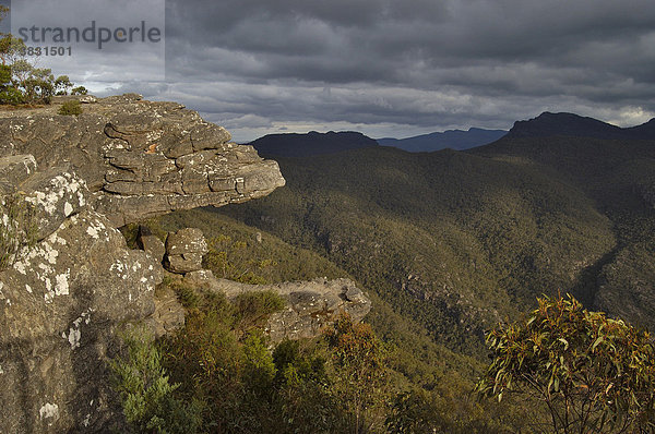 Felsvorsprünge genannt The Balconies im Grampians NP Victoria Australien