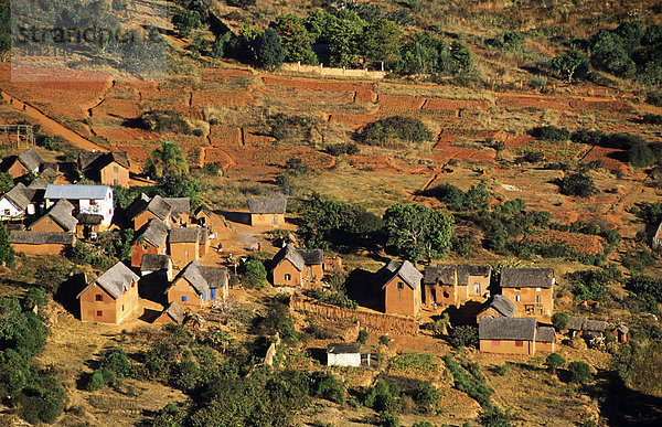 Dorf im Hochland von Madagaskar