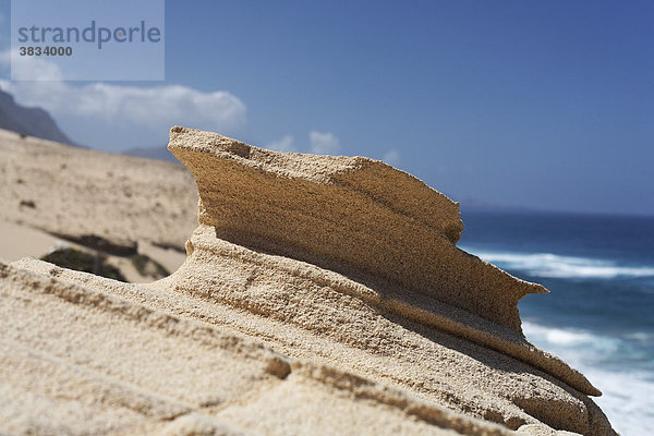 Erosion von Sandstein in El Jable   Jandia   Fuerteventura   Kanarische Inseln