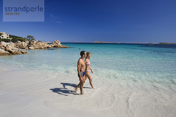 Couple Spiaggia Capriccioli Costa Smeralda Sardinia Italy