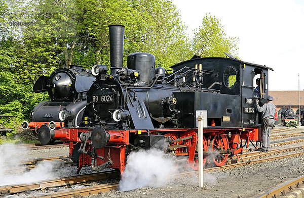 Dampflokomotive Nr. 89 6024  Deutsches Dampflokomotiv-Museum  Neuenmarkt  Franken  Bayern  Deutschland  Europa