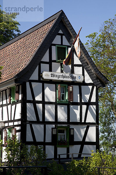 Winzerhäuschen  Fachwerkhaus  Königswinter  Rheinland  Nordrhein-Westfalen  Deutschland  Europa