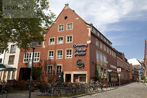 Brauerei Pinkus Müller  Kuhviertel  Stadt Münster  Münsterland  Nordrhein-Westfalen  Deutschland  Europa