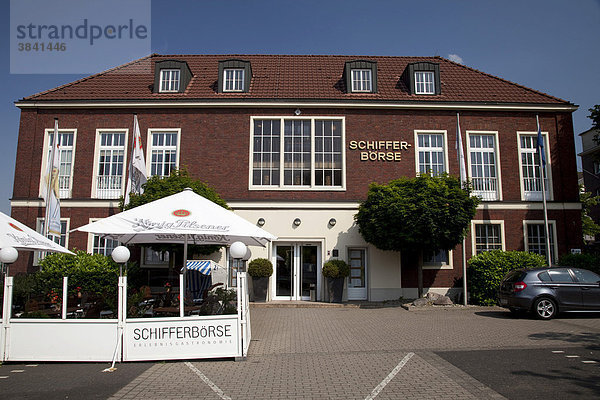 Schiffer-Börse  Gaststätte  Restaurant  Hafen  Binnenhafen  Ruhrort  Duisburg  Ruhrgebiet  Nordrhein-Westfalen  Deutschland  Europa