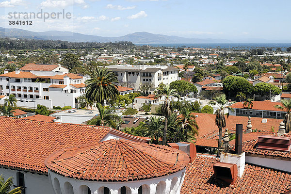 Aussicht vom Gerichtshaus des Santa Barbara Country  Santa Barbara  Kalifornien  Vereinigte Staaten  USA