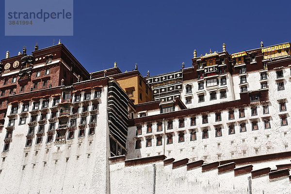 Detailansicht  Treppenaufgang Potala Palast  Winterpalast des Dalai Lama  Lhasa  Tibet  China  Asien