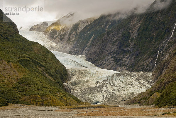 Endmoräne  Franz-Josef-Gletscher  Westland Nationalpark  Neuseeländische Alpen  Südinsel  Neuseeland