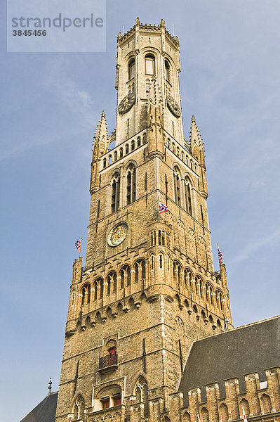 Belfriedturm  historisches Zentrum von Brügge  Unesco Weltkulturerbe  Belgien  Europa