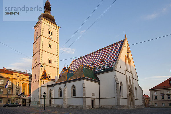 Sankt Markuskirche  Zagreb  Kroatien  Europa