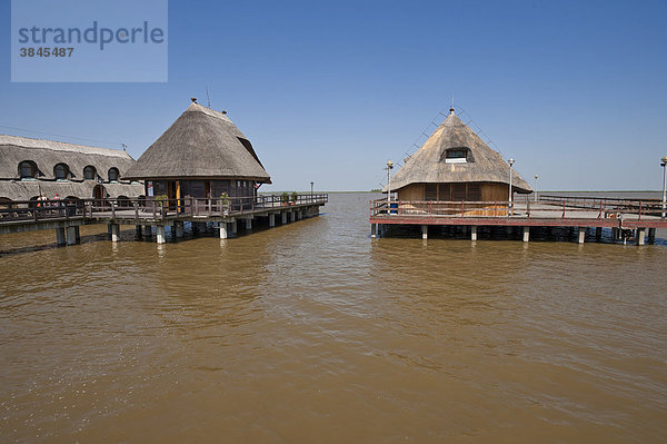 Siedlung Huas im See  Neusiedler See  Fertö  Ungarn  Europa