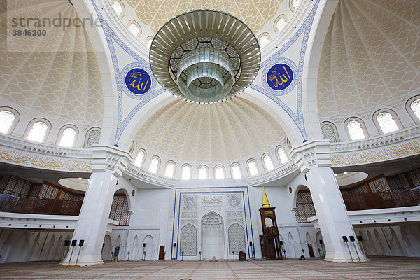 Gebetsraum  Wilayah Persekutuan Moschee  Kuala Lumpur  Malaysia  Asien