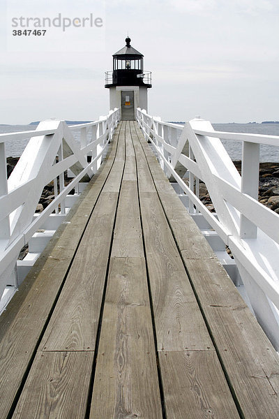 Marshall Point Leuchtturm  Fischerdorf Port Clyde  Atlantik  Küste von Maine  New England  USA