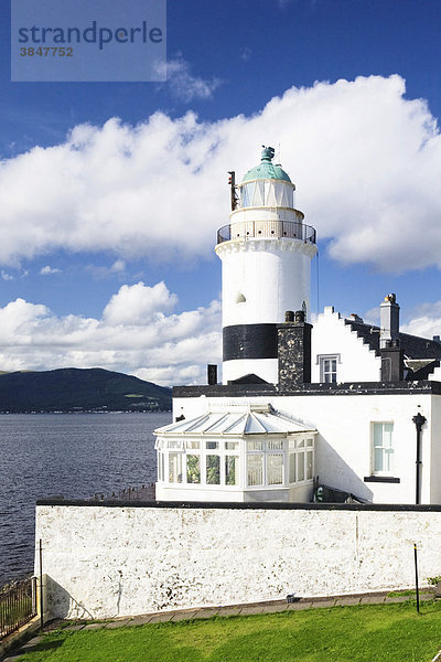 Leuchtturm am Firth of Clyde  Argyll  Schottland  Großbritannien  Europa