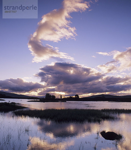 Loch Ba bei Sonnenaufgang  Rannoch Moor  Highlands  Schottland  Großbritannien  Europa