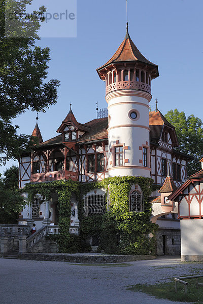 Scheuermann-Schlösschen  Kurparkschlößl  Kurpark  Hersching  Ammersee  Fünfseenland  Fünf-Seen-Land  Oberbayern  Bayern  Deutschland  Europa