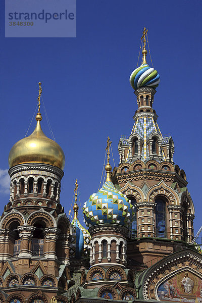 Auferstehungskathedrale oder Erlöserkirche  St. Petersburg  Russland  Europa