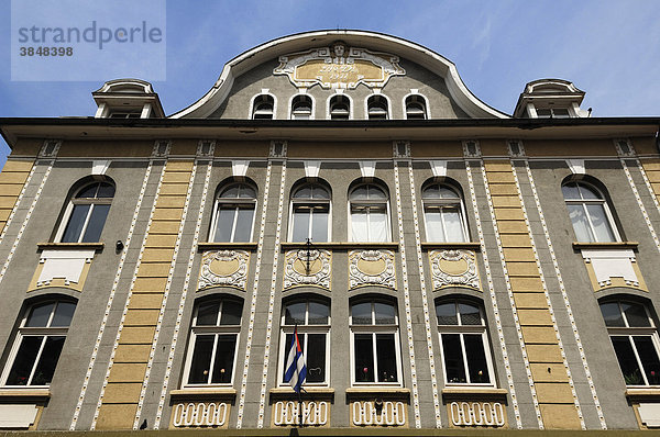 Fassade eines Jugendstil-Kaufhauses  1911  Theaterstr. 54  Göttingen  Niedersachsen  Deutschland  Europa