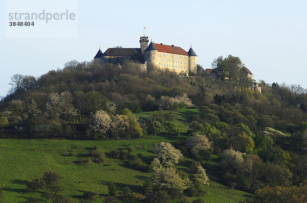 Schloss Waldenburg  1165-1172 errichtet  heutiges Aussehen seit 1912  Peniger Straße 10  Waldenburg  Baden-Württemberg  Deutschland  Europa