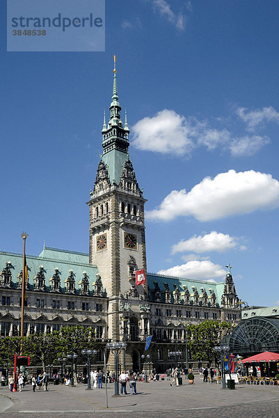 Rathaus  Rathausmarkt  Hamburg  Deutschland  Europa