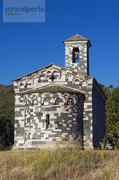 Pisanische Kirche San Michele de Murato  Nebbio  Insel Korsika  Frankreich  Europa