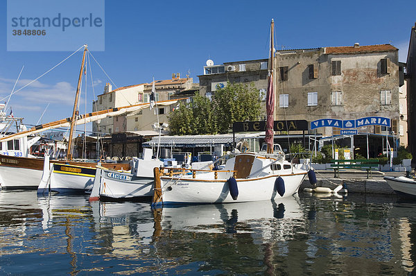 Fischerboote im Hafen  Saint Florent  Nebbio  Insel Korsika  Frankreich  Europa