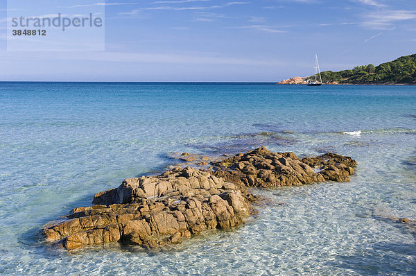 Strand  Golf von Pinarellu  Ostküste  Insel Korsika  Frankreich  Europa