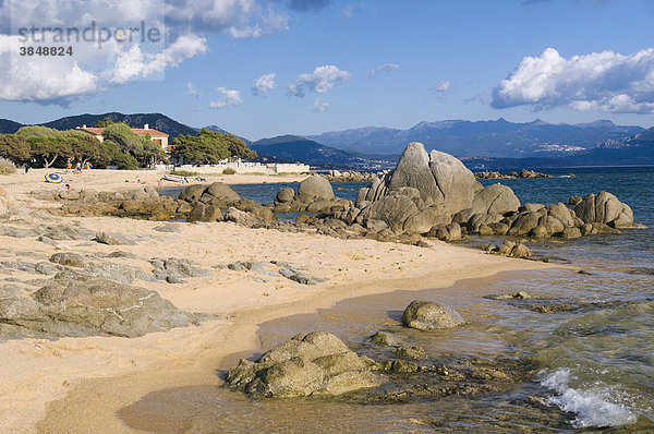Strand  Küste  Porto Pollo  Insel Korsika  Frankreich  Europa