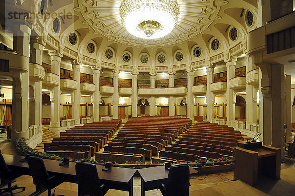Theater  Innenaufnahme  Parlamentspalast  Bukarest  Rumänien  Europa