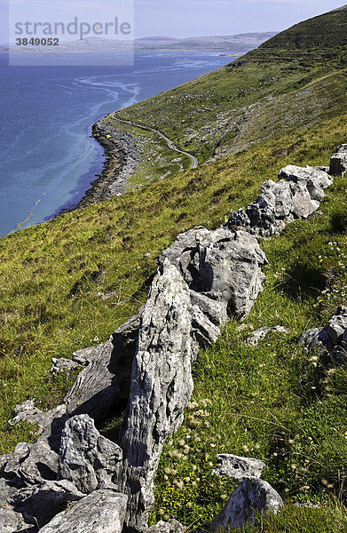 Reste einer keltischen Ringburg bei Blackhead  The Burren  County Clare  Republik Irland  Europa