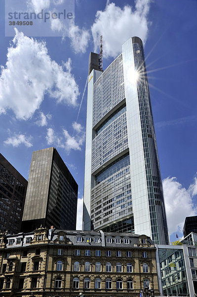 Commerzbank Tower  Zentrale  Kaiserplatz  Bankenviertel  Frankfurt am Main  Hessen  Deuschland  Europa