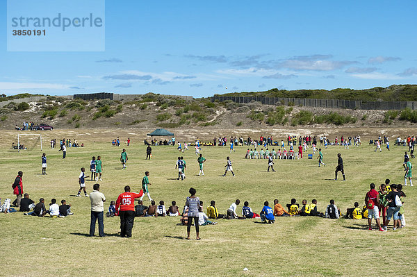Fußballtunier von Jugendmannschaften in Strand  Kapstadt  Südafrika  Afrika