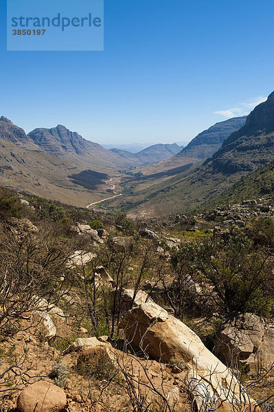 Der Uitkyk  Ausblick  Pass in den Cederbergen  Westliche Kapregion  Südafrika  Afrika