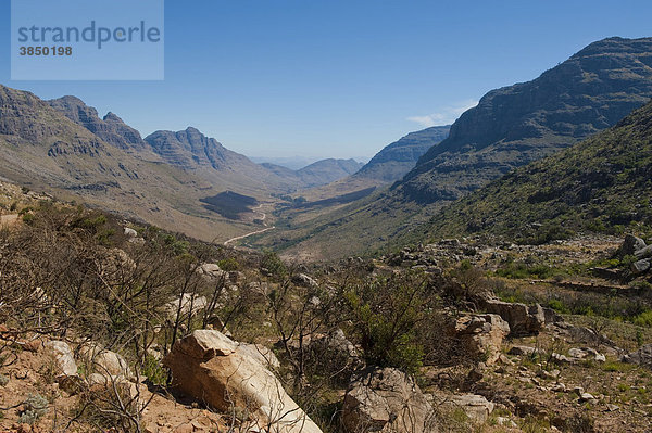 Der Uitkyk  Ausblick  Pass in den Cederbergen  Westliche Kapregion  Südafrika  Afrika