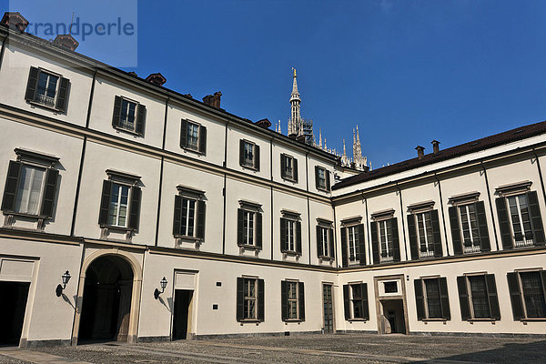 Palazzo Reale Innenhof  Mailand  Lombardei  Italien  Europa