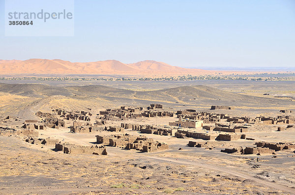 Geisterstadt  Erg Chebbi  Marokko  Afrika
