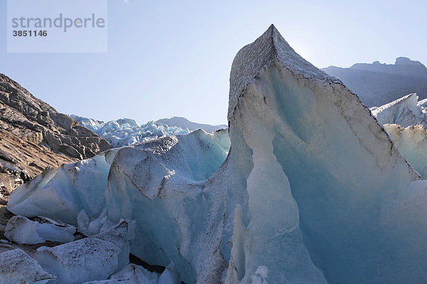 Engabreen  Gletscher Svartisen  Meloy  Nordland  Norwegen  Europa