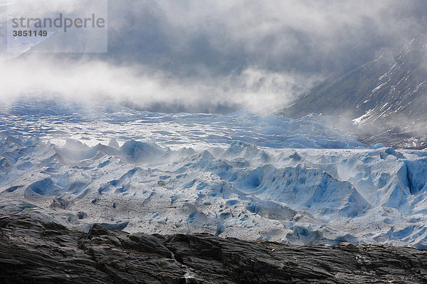 Engabreen  Gletscher Svartisen  Meloy  Nordland  Norwegen  Europa