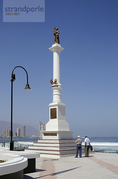 Gedenkstätte  kroatischer  slawischer Platz  Uferpromenade  Kroatien  Iquique  Norte Grande  Nordchile  Chile  Südamerika