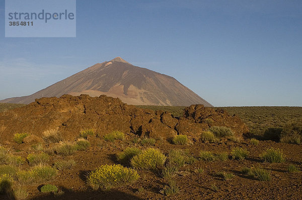 Schichtvulkan oder Stratovulkan  Teide Vulkan  ruhender Vulkan  Teide-Nationalpark  Teneriffa  Kanarische Inseln  Spanien  Europa