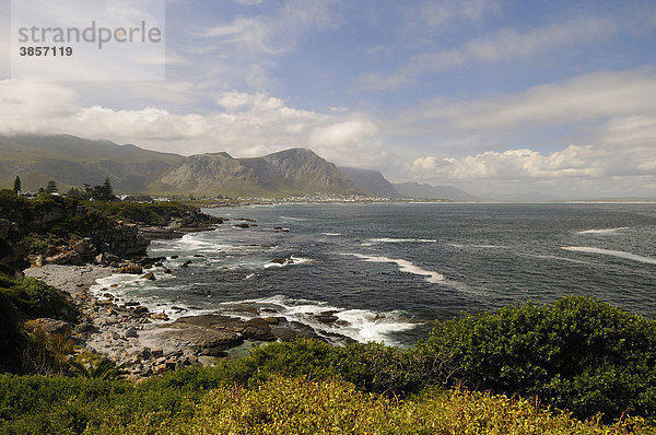 Blick auf Walker Bay Bucht  Hermanus  Western Cape Provinz  Westkap  Südafrika  Afrika