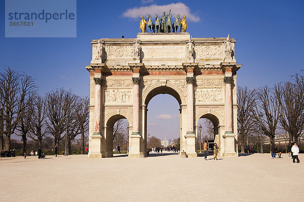 Arc de Triomphe du Carrousel  Karusselgarten  Paris  Frankreich  Europa