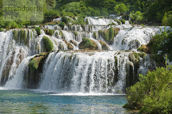 Nationalpark Krka Wasserfälle  Gespanschaft Sibenik-Knin  Kroatien  Europa