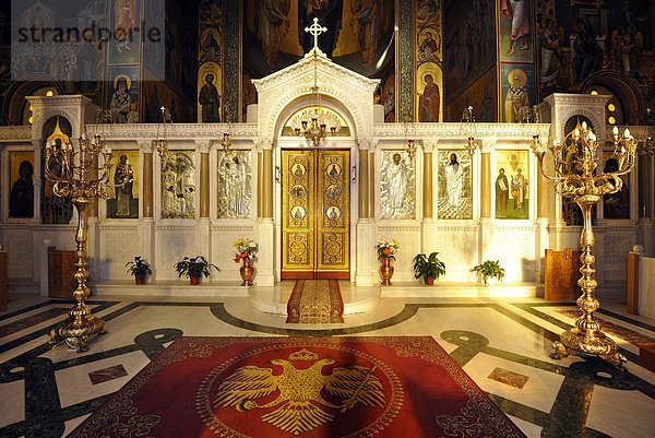 Innenaufnahme Kirche I. Naos Panagias Dexias  Thessaloniki  Chalkidiki  Makedonien  Griechenland  Europa