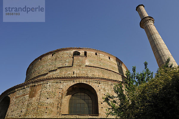 Rotonda  Mausoleum des Kaiser Galerius  später Kirche Agios Georgios  auch Hagios Georgios  danach Moschee mit Minarett  heute Museum  Thessaloniki  Chalkidiki  Makedonien  Griechenland  Europa