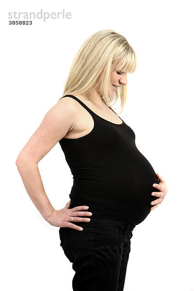 Schwangere Frau  9. Monat