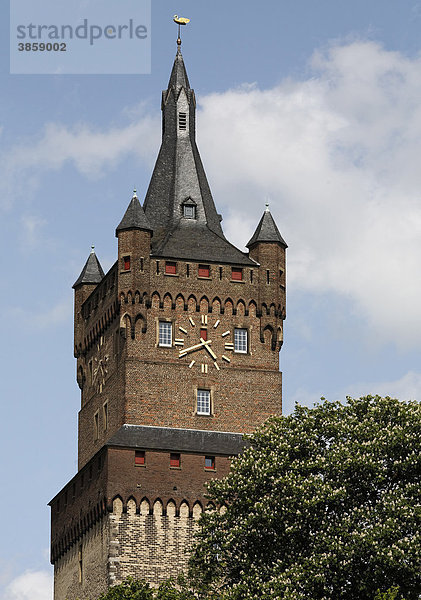 Turm der Schwanenburg  Kleve  Niederrhein  Nordrhein-Westfalen  Deutschland  Europa