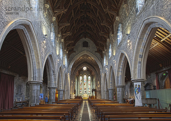 Innenansicht Sankt-Cainnech-Kathedrale  St. Canice's Cathedral  Kilkenny  County Kilkenny  Irland  Britische Inseln  Europa