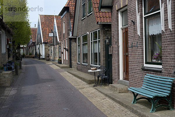 Straße in De Waal  Texel  Niederlande  Europa