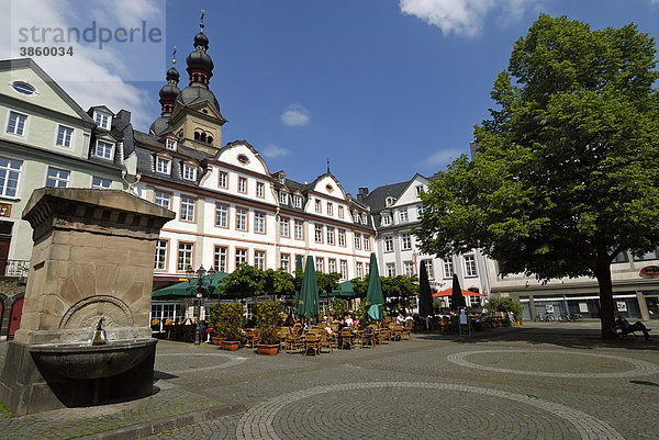 Marktplatz Am Plan  Altstadt Koblenz  UNESCO-Weltkulturerbe Kulturlandschaft Oberes Mittelrheintal  Rheinland-Pfalz  Deutschland  Europa